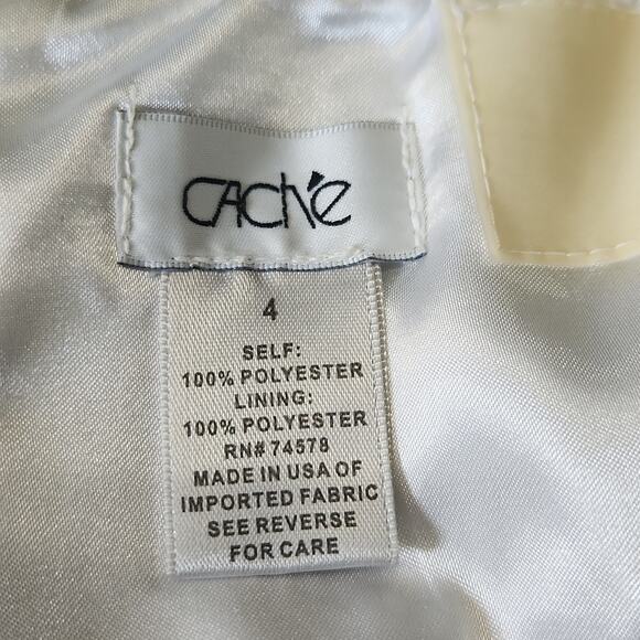 Vintage Cache Womens Dress Size SM Strapless Tropical Artsy Abstract Sequins - Picture 13 of 14